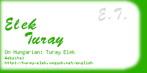 elek turay business card